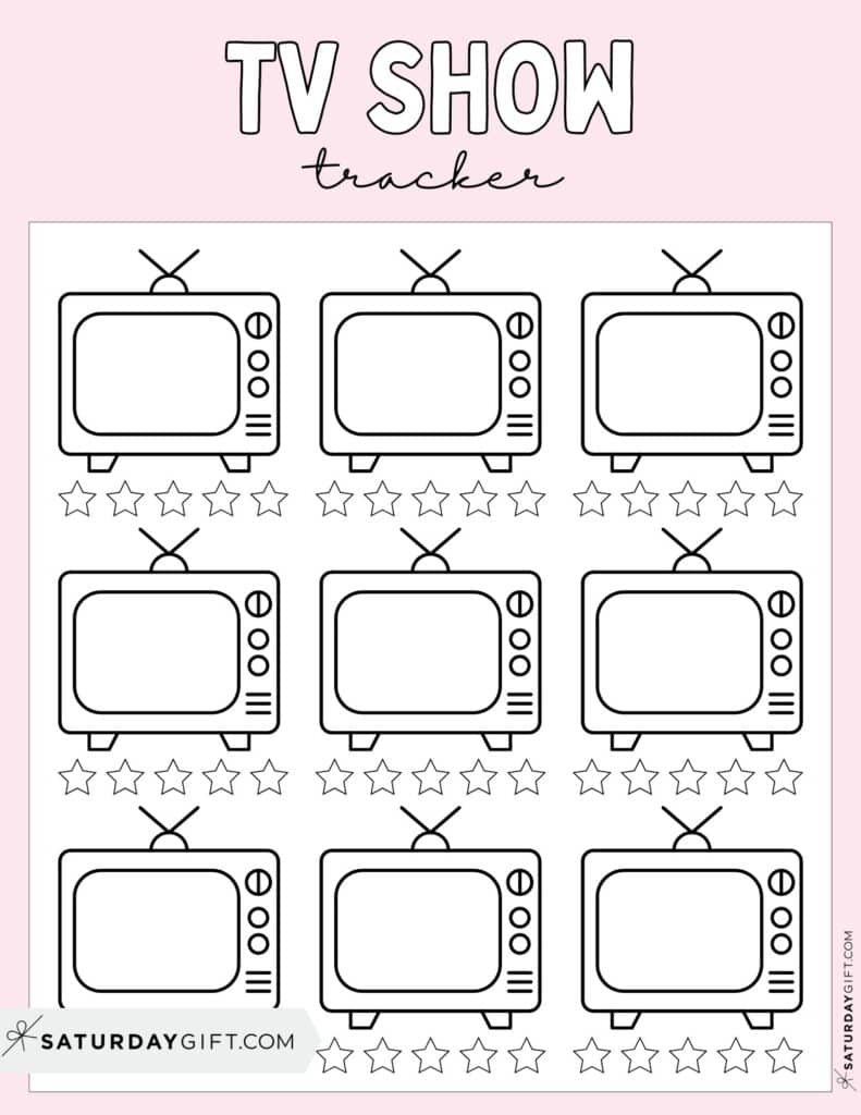 TV-Show Tracker Printable Pink