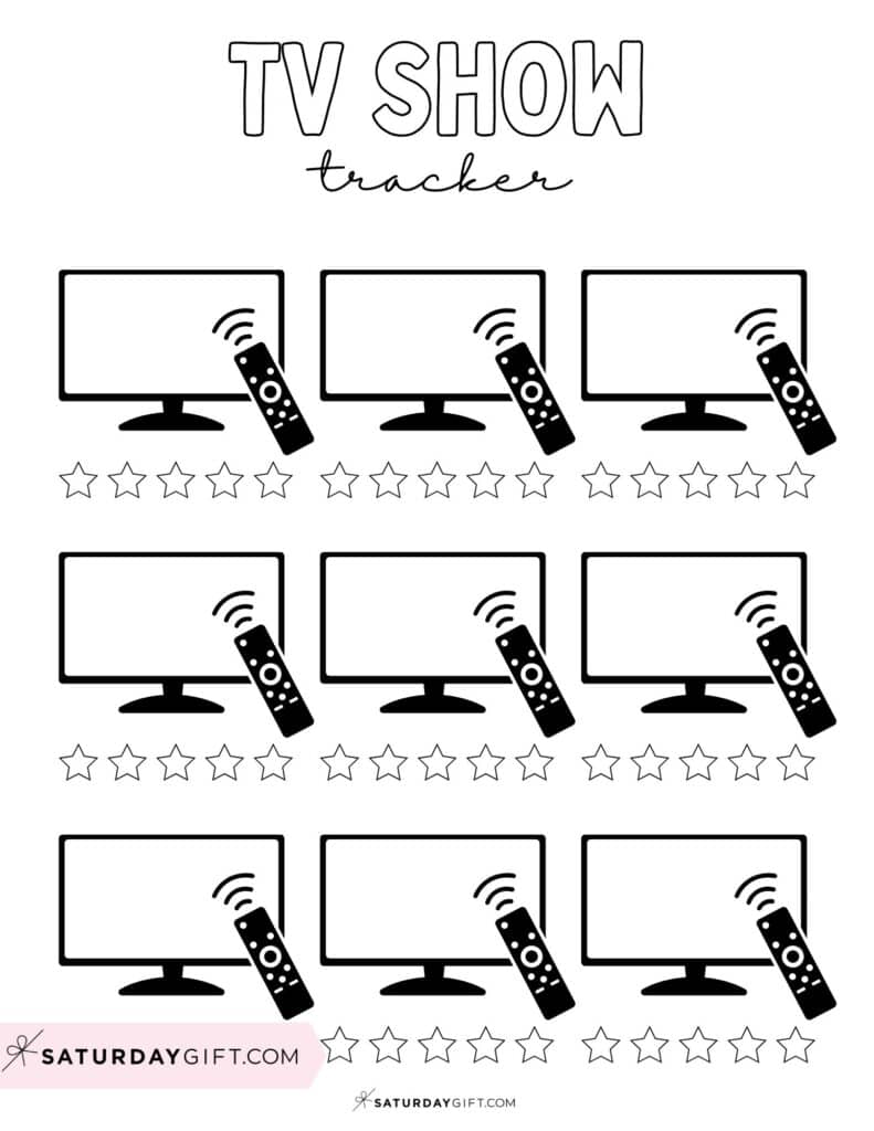 TV-Show Tracker Template Black & White