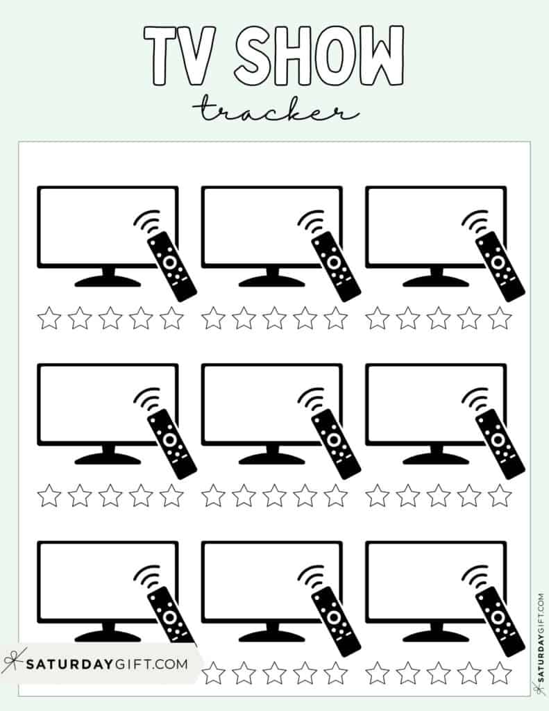 TV-Show Tracker Template Green | SaturdayGift