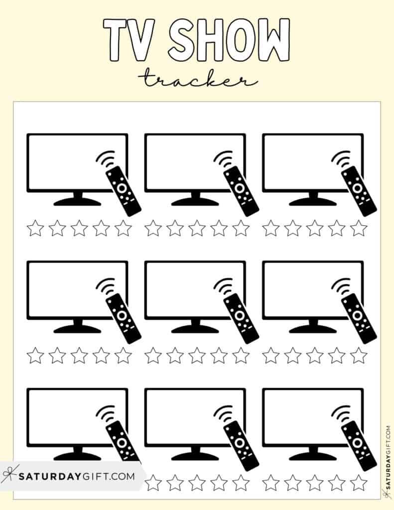 TV-Show Tracker Template Yellow