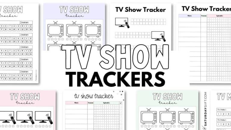 TV Show Tracker Templates Aesthetic & Free Printables | SaturdayGift