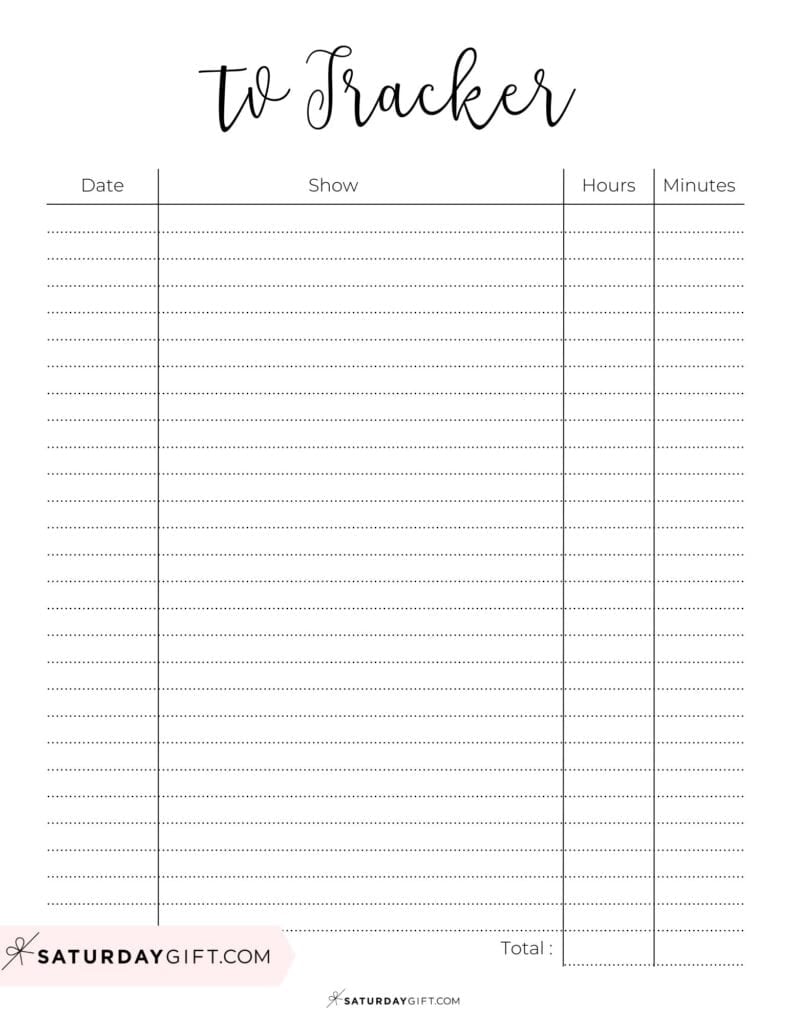 TV Time Tracker Template