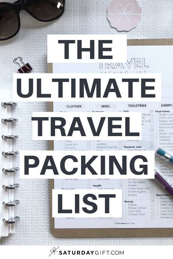Free Printable Packing List for Vacation - Ultimate Travel Checklist