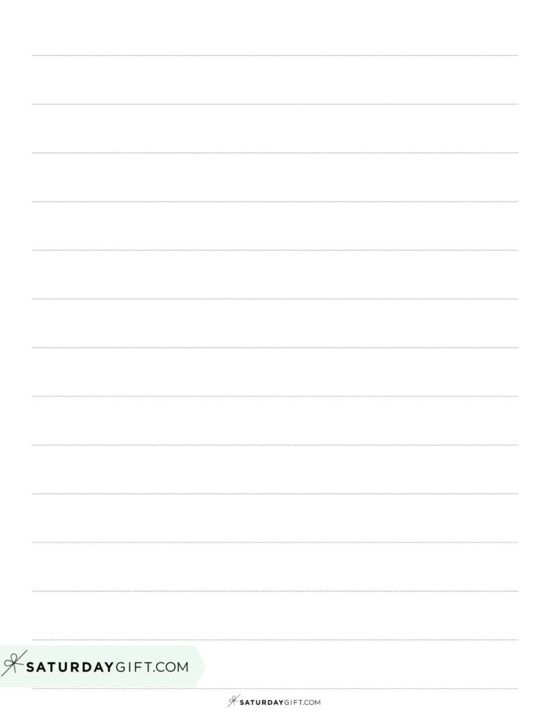 Three quarter inch lined paper - dotted lined three quarter inch paper | SaturdayGift