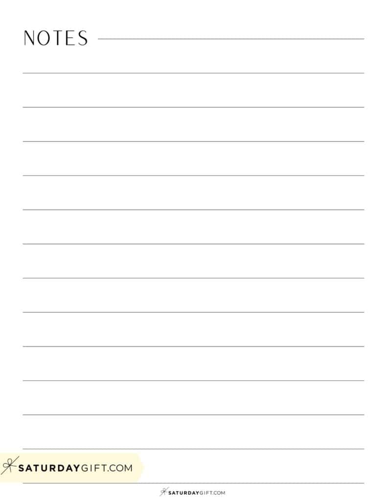 Three quarter inch lined paper for notes - three quarter inch ruled paper | SaturdayGift