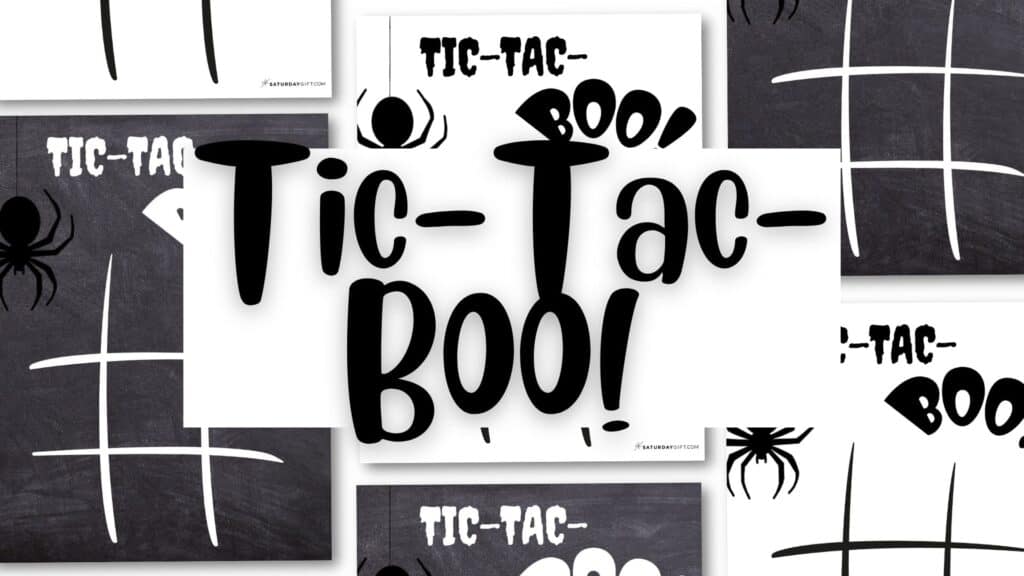 Tic Tac Boo Free Printable Halloween Games