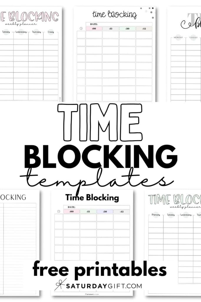Time Blocking Printables Free | SaturdayGift