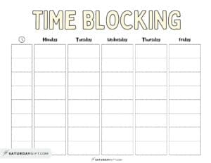 Time Blocking Template – 52 Free Daily & Weekly Time Blocking Printables
