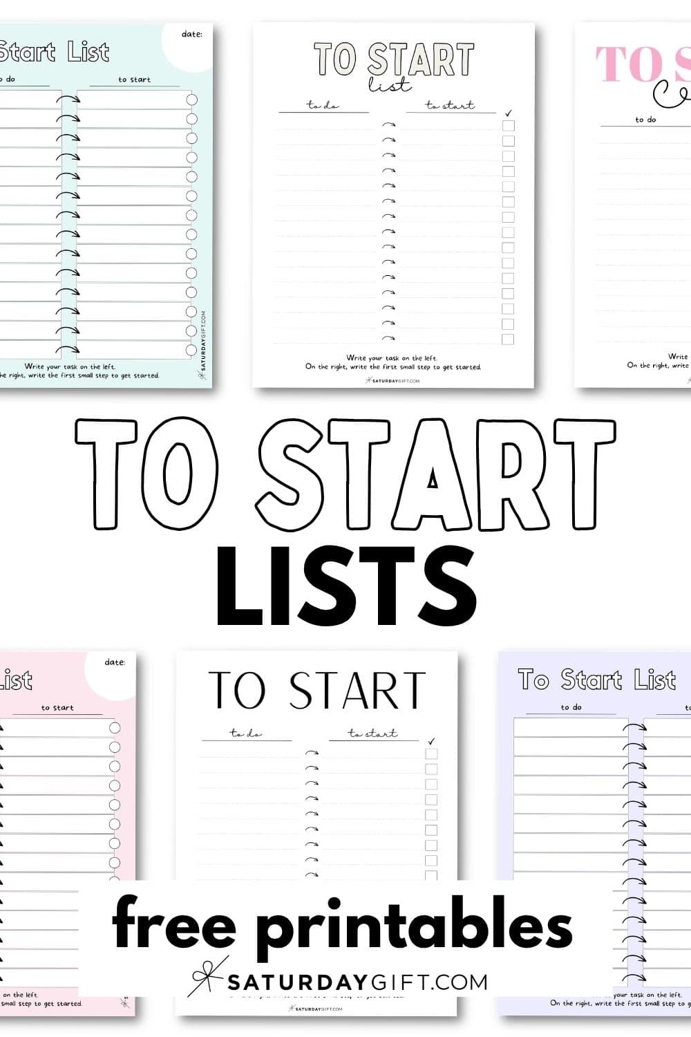 To Start List Printables (A Simple Way to Finally Get Things Done)