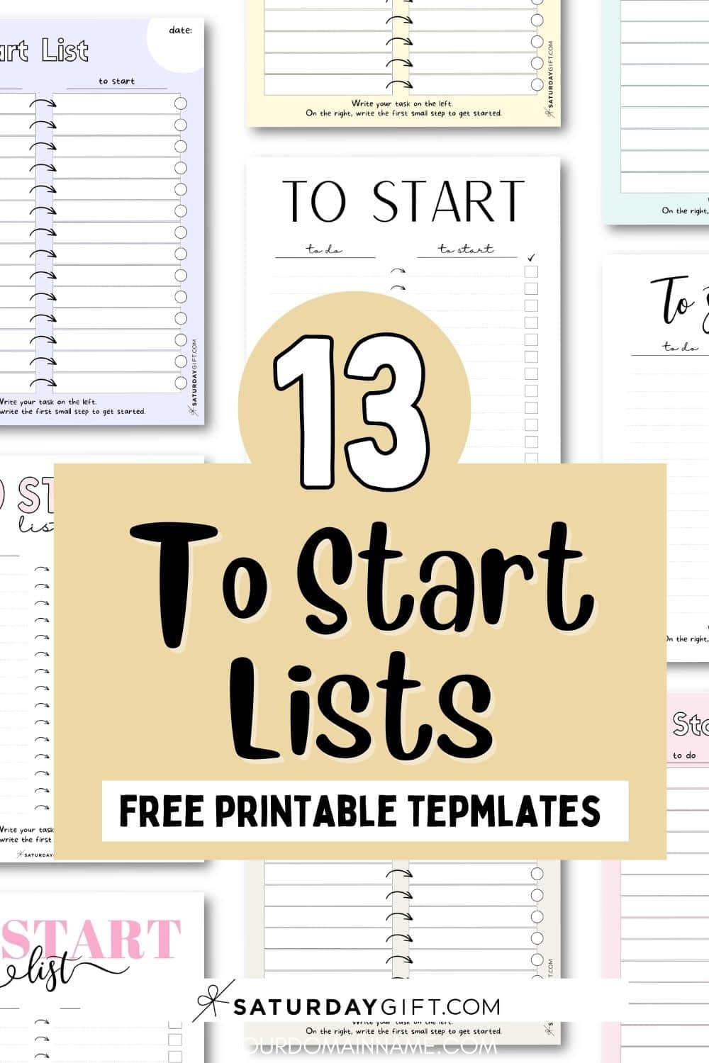 To Start List Printables (A Simple Way to Finally Get Things Done)