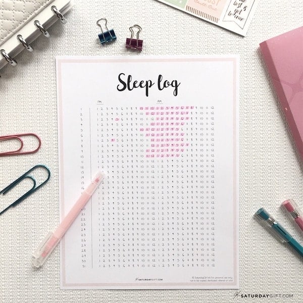 Sleep Log - How To Track Your Sleep with a Sleep Log {+Free printable}