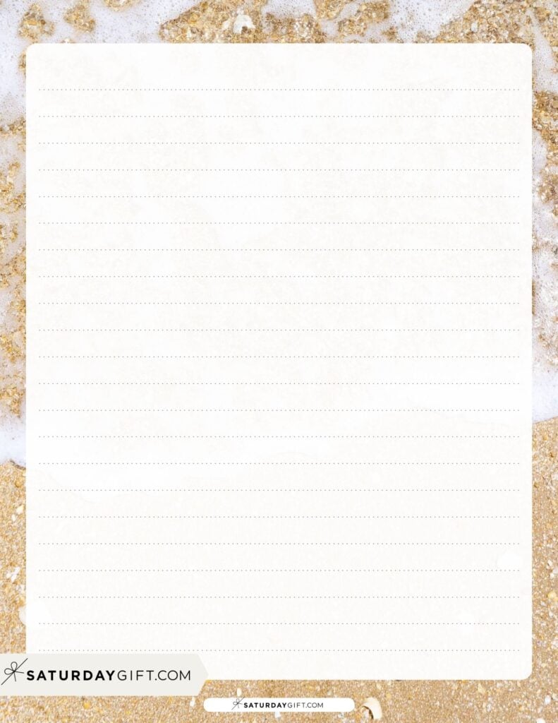 Travel letter writing paper - sand