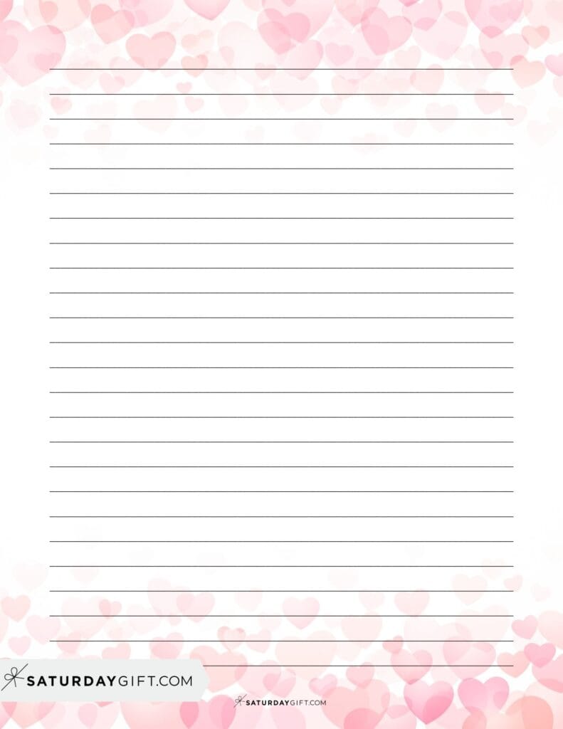 Valentine's Day letter paper printable