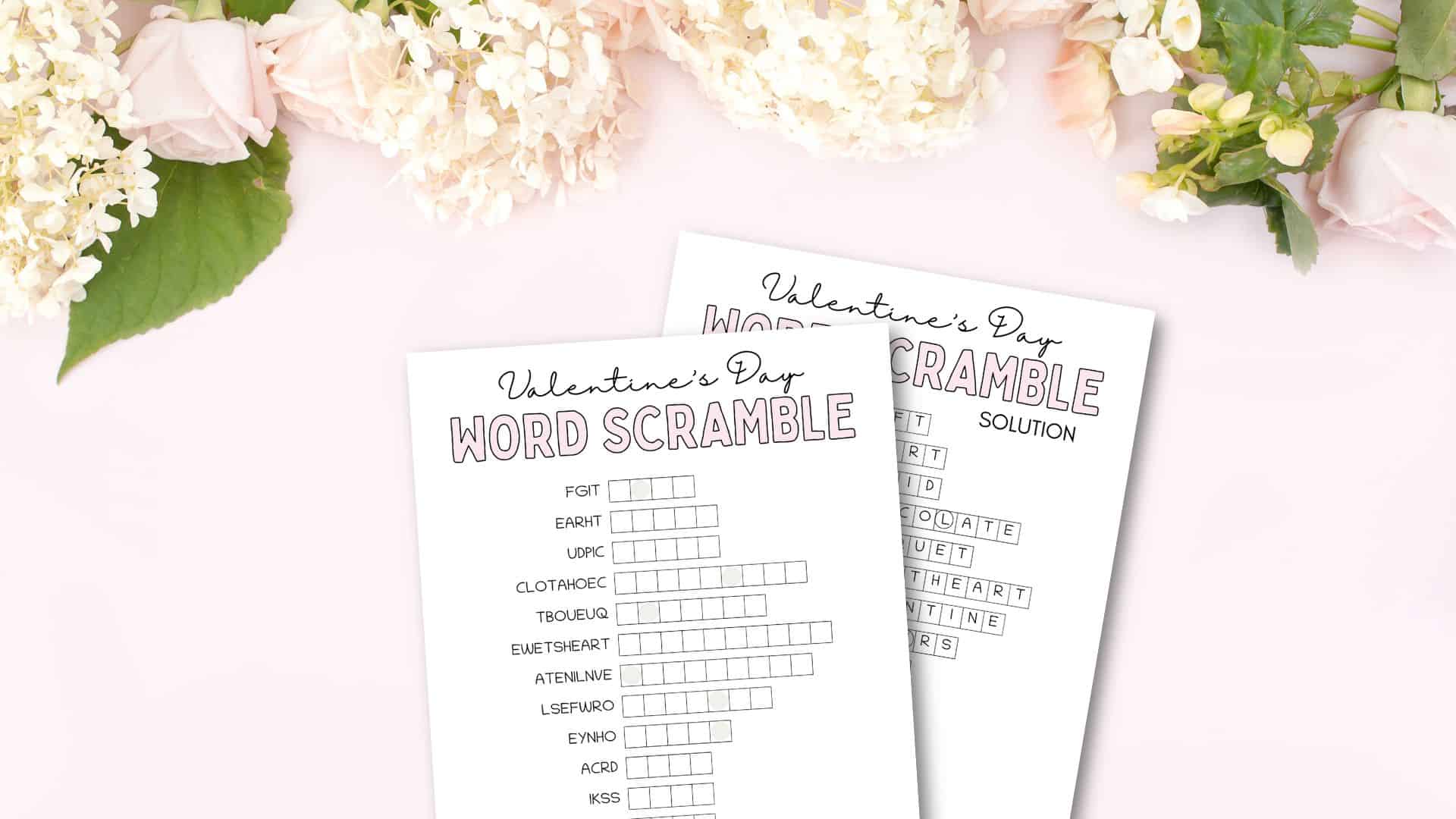 valentine-s-day-word-scramble-cute-free-printable-saturdaygift for Valentine S Day Word Scramble Free Printable Valentine's Day Word Scramble - Cute & Free Printable | SaturdayGift for Valentine S Day Word Scramble Free Printable