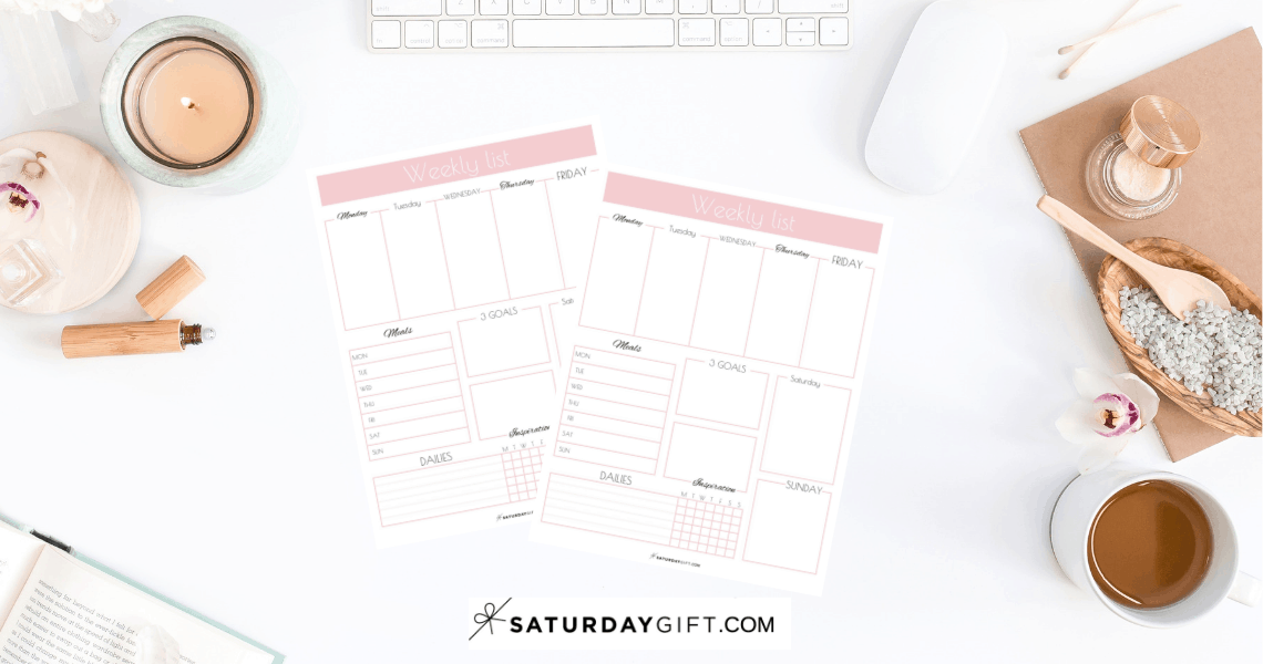 Printable Weekly List Planner - How to Have a Productive Week
