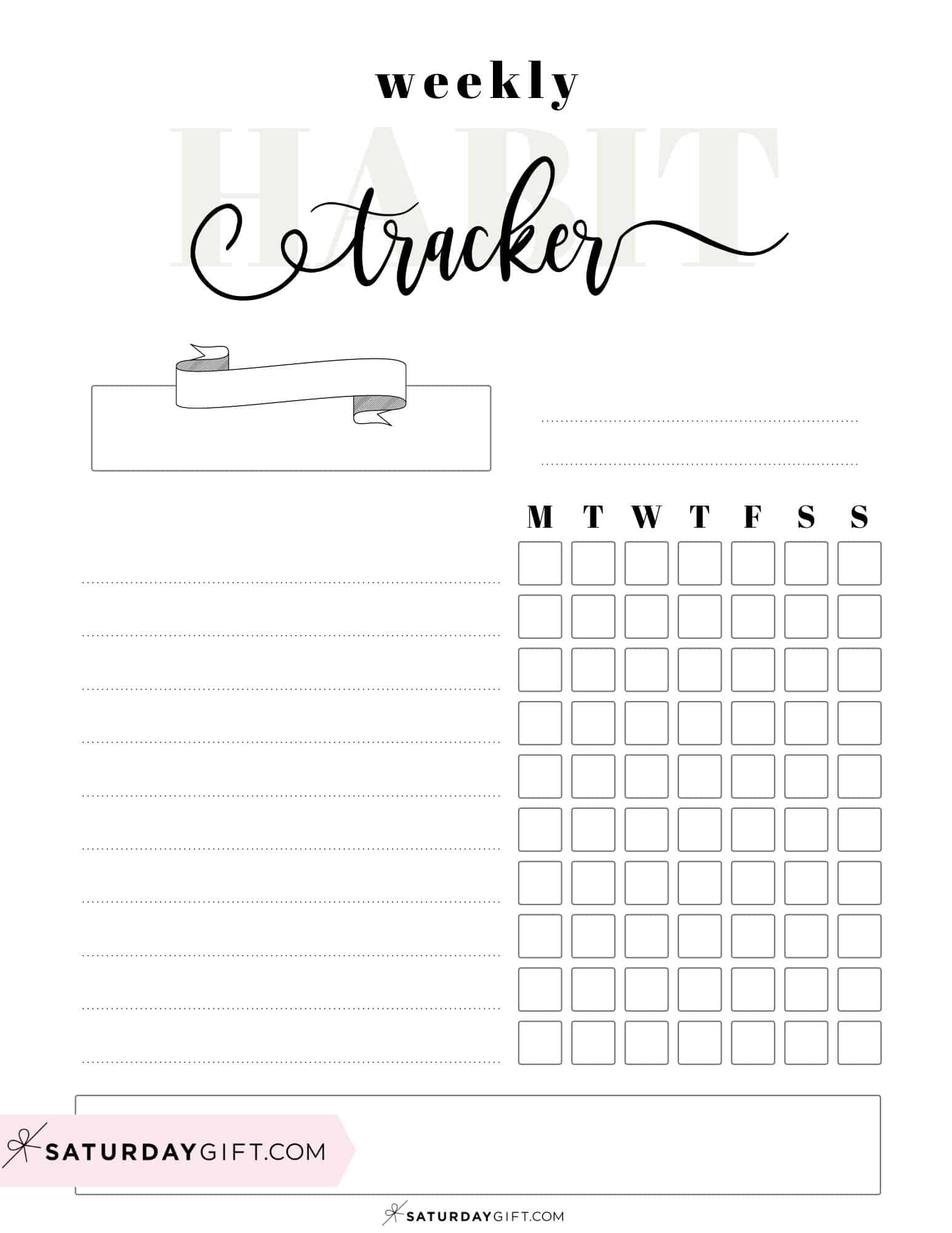 free printable habit trackers — 55+ cute & simple templates