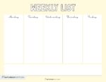 Weekly planner printable - 39 cute free weekly calendar templates ...