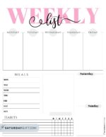 Weekly planner printable - 39 cute free weekly calendar templates ...
