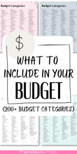 200+ Budgeting Categories + Budget Categories List PDF