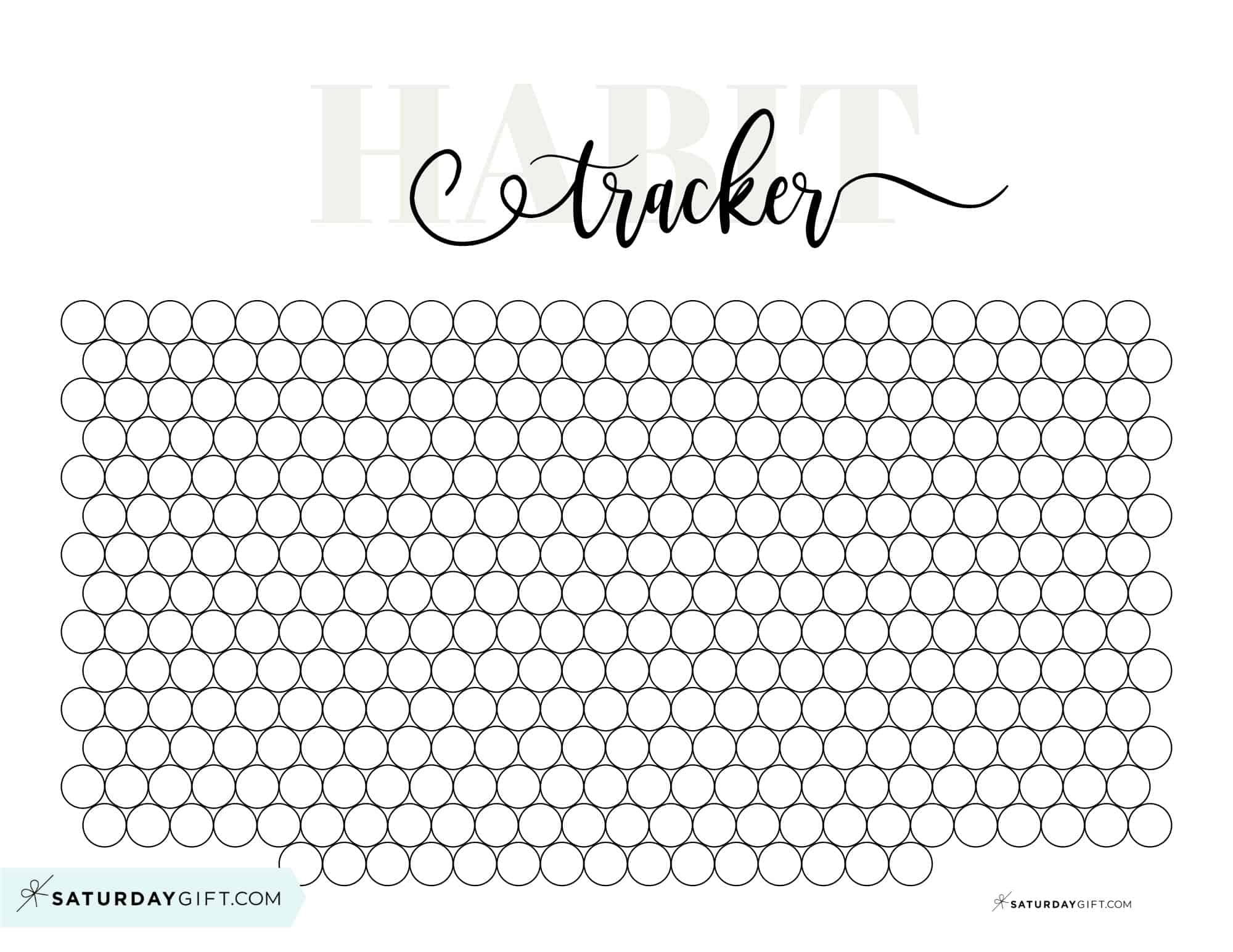 Habit Tracker Printable - 43 Cute & Free Printable Habit Trackers